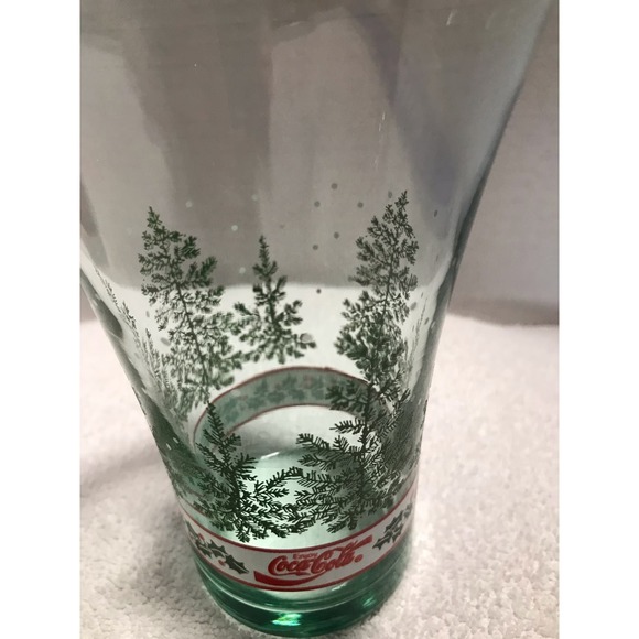 Coca Cola Retro Christmas 16 ounce Glasses-2 - Picture 5 of 11